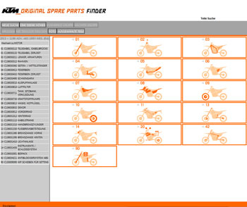 KTM Ersatzteilfinder